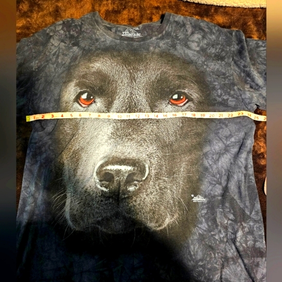 THE MOUNTAIN UNISEX LABRADOR DOG T-SHIRT IN GRAPHIC TIE DYE PRINT BLACK Sz XXL - Picture 9 of 12